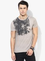 Tom Tailor Beige Regular Round Neck T-Shirt