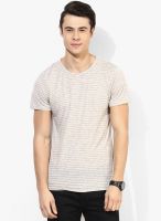 Tom Tailor Beige Regular Round Neck T-Shirt