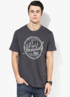 Tom Tailor Dark Grey Regular Round Neck T-Shirt