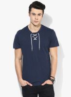 Tom Tailor Navy Blue Regular Round Neck T-Shirt