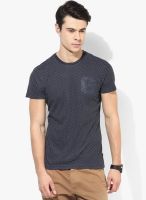 Tom Tailor Navy Blue Regular Round Neck T-Shirt