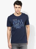 Tom Tailor Navy Blue Round Neck T-Shirt