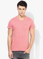 Tom Tailor Pink Solid Round Neck T-Shirt