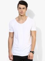 Tom Tailor White Regular Round Neck T-Shirt