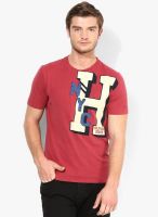 Tommy Hilfiger Red Round Neck T-Shirt