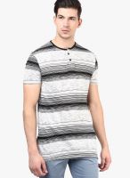Tshirt Company Black Striped Round Neck T-Shirts