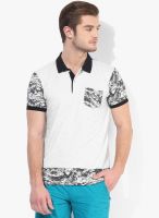 United Colors of Benetton Grey Printed Polo T-Shirt