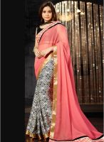 Vaishali Peach Printed Saree