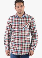 Vintage Red Check Slim Fit Casual Shirt