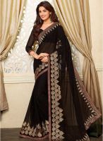 Vishal Black Embellished Saree