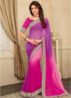 Vishal Purple Embellished Saree