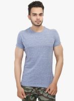 WYM Light Grey Solid Round Neck T-Shirts