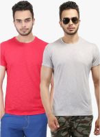 WYM Multicoloured Solid Round Neck T-Shirts