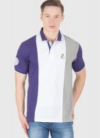 Wilkins & Tuscany Blue Striped Polo T-Shirts