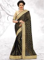 Xclusive Chhabra Black Embellished Saree