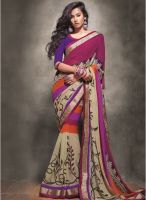 Xclusive Chhabra Multicoloured Embroidered Saree