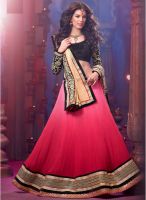 Xclusive Chhabra Pink Embroidered Saree