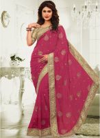 Xclusive Chhabra Red Embellished Saree