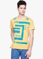 Yepme Yellow Printed Round Neck T-Shirt