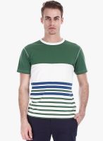 Zobello Off White Striped Round Neck T-Shirt Zobello Off White Striped Round Neck T-Shirt