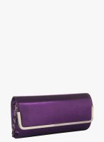 Alessia Purple Synthetic Clutch