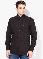 Allen Solly Black Slim Fit Casual Shirt