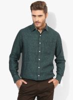 Allen Solly Green Linen Casual Shirt