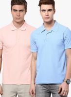 American Crew Multicoloured Colored Solid Polo T-Shirts