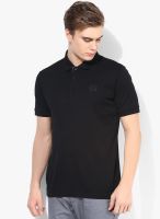 Arrow Sports Black Regular Fit Polo T-Shirt