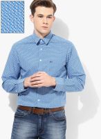 Arrow Sports Blue Printed Regular Fit Casual Shirt