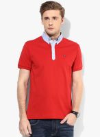 Arrow Sports Red Regular Fit Polo T-Shirt