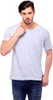 Blackburne Inc Self Design Men's V-neck Grey T-Shirt