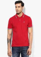 Byford By Pantaloons Red Solid Polo T-Shirt