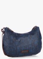 Caprese Lydia Large Navy Blue/Dark Brown Sling Bag