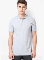 Cherymoya Grey Solid Polo T-Shirts