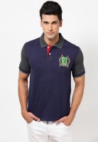 Classic Polo Navy Blue Solid Polo T-Shirts
