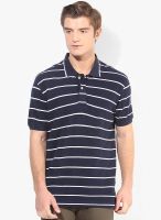 Code by Lifestyle Navy Blue Striped Polo T-Shirt