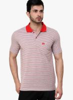 Cotton County Premium Red Striped Polo T-Shirts