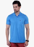 Crimsoune Club Blue Solid Polo T-Shirts