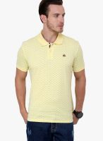 Crimsoune Club Yellow Printed Polo T-Shirts
