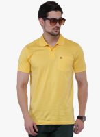 Crimsoune Club Yellow Solid Polo T-Shirts