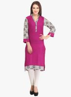 Dees by Dashmesh Purple Printed Kurta