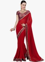 Desi Look Red Printed Saree