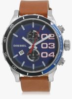 Diesel Dz4322i Tan/Blue Chronograph Watch