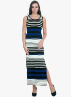 Faballey Multicoloured Striped Maxi Dress