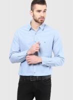 Fame Forever By Lifestyle Blue Slim Fit Casual Shirt