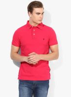 French Connection Pink Regular Fit Polo T-Shirt