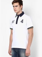 Gas White Solid Polo T-Shirts