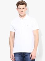 Gas White Solid Polo T-Shirts