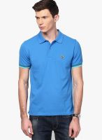 Giordano Blue Solid Polo T-Shirts